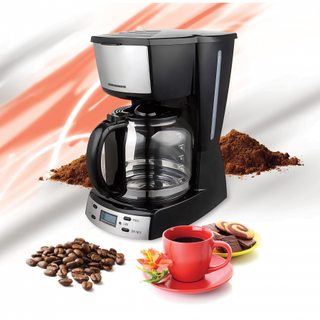 Cafetiera digitala HEINNER HCM-D918X, putere: 900W, capacitate: 1.8 L, control electronic, timer programabil, afisare ceas, functie de mentinere la cald, oprire automata dupa 40 min [3]