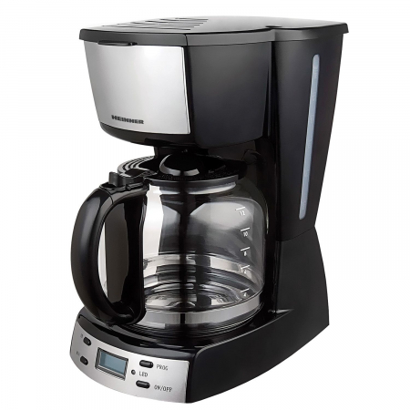Cafetiera digitala HEINNER HCM-D918X, putere: 900W, capacitate: 1.8 L, control electronic, timer programabil, afisare ceas, functie de mentinere la cald, oprire automata dupa 40 min [1]