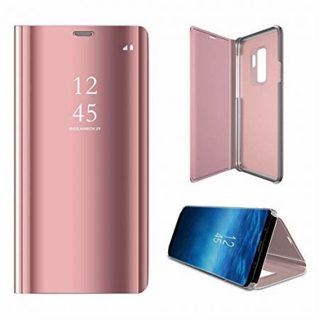 Husa Protectie Pentru Samsung Galaxy S9. Clear View Standing. Rose Gold [0]