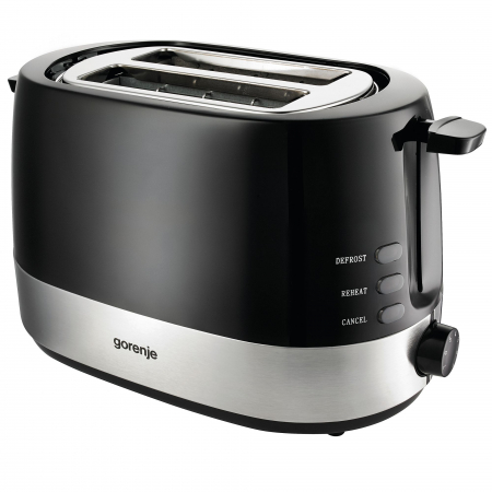 Electrocasnice mici - Prajitor de paine Gorenje T850BK 850 W, Oprire automata, Prajire pe ambele parti, Negru