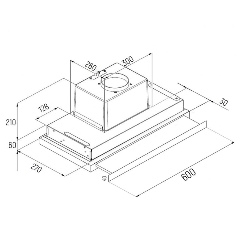 Hota Telescopica Tornado Solano 860 (60), 1 motor, latime 60 cm, 3 viteze, absorbtie 860 m3/ora, Negru [6]