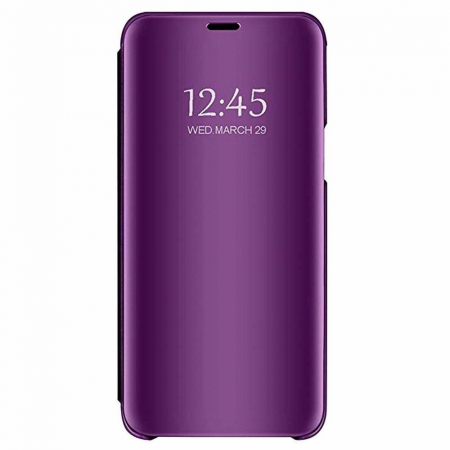 Husa Samsung Galaxy J6 2018 Clear View Mov Violet . Permite vizualizarea prin capacul superior [0]
