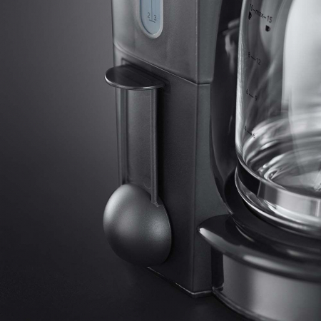 Cafetiera Russell Hobbs Retro Classic Blanc 21703-56, 1000 W, 1,25 l, Tehnologie avansata cu dus, Functie pause and pour, Mentinere la cald, Alb/Inox [2]
