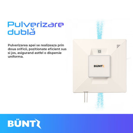 Robot automat de spalat geamuri Buntz WindowGlow BRC-J2– Putere de 72W, 2500Pa, tehnologie duala de pulverizare, sistem anti-urme și control inteligent, Alb [2]