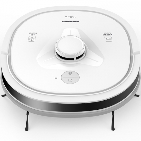 Robot de aspirare Heinner HI-Robo HRVC-M33WH, WI-FI, aspirator si mop, 14.4V/ 3350 mAh, putere aspirare 2000Pa, motor BLDC, navigatie LDS, autonomie 180 min, recipient praf: 600 ml, rezervor apa 250 ml, alb [1]
