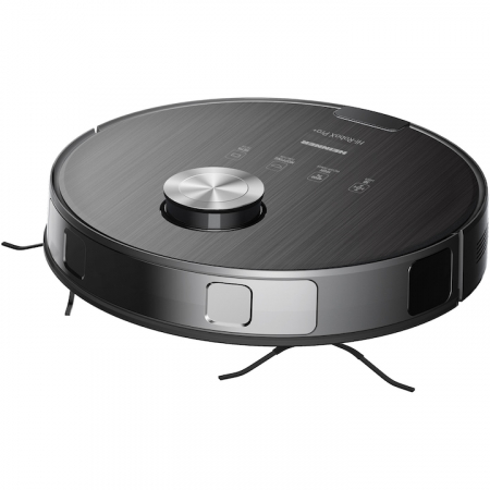 Robot de aspirare Heinner HI-RoboX+ HRVC-MAI52BK, WI-FI, aspirator si mop, 14.4V/ 5200 mAh, putere aspirare 4000Pa, motor BLDC, navigatie LDS, AI Technology, autonomie: 200 min, recipient praf:230 ml,rezervor apa: 240 ml, negru [1]