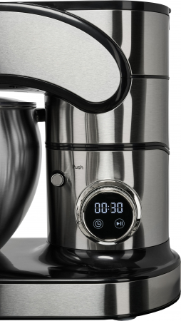 Robot de bucatarie Buntz BMP-2000SL, 2000 W, Bol 10 L Inox, 6 Viteze, Functie Pulse, display Tactil, Tocator si Blender, Inox [4]