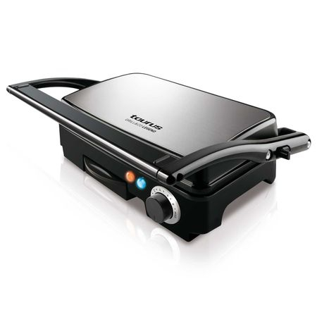 Sandwich maker Taurus Grill & Co Legend, 1500W, Termostat, Placi antiaderente, Deschidere 180º, Pereti reci, Depozitare verticala, Inox [9]
