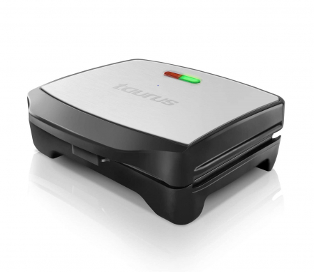 Sandwich maker Taurus Miami Premium, 900W, 3 placi interschimbabile, LED functionare, Depozitare verticala, Inox [6]