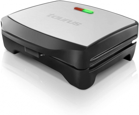 Sandwich maker Taurus Miami Premium, 900W, 3 placi interschimbabile, LED functionare, Depozitare verticala, Inox [5]