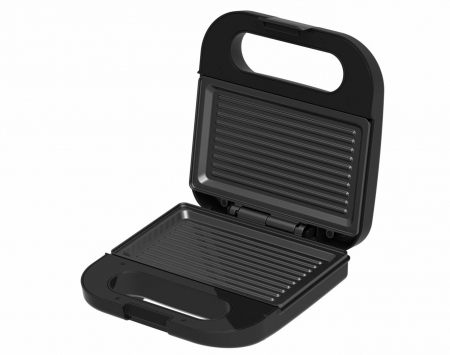 Sandwich Maker - Sandwich maker HEINNER SILVERSTONE SM-K750FGSL, 750w, capacitate: 2 sandwich-uri, placi antiadezive fixe tip grill, silver