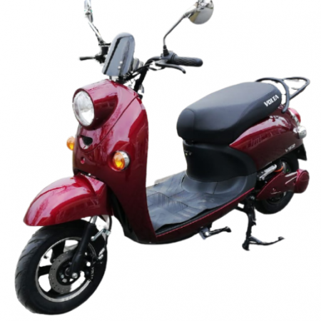 Vehicule electrice - Scuter Electric, 2000 W, fara permis, Volta VS2, viteza maxima 25 km pe ora, baterie Li-Ion, autonomie 50 km, Visiniu