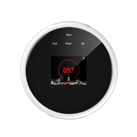 Senzor detector de gaz wireless, portabil, pentru detectare scurgere de gaze, smart control, display LCD, semnal luminos si acustic cu notificare pe telefon [5]