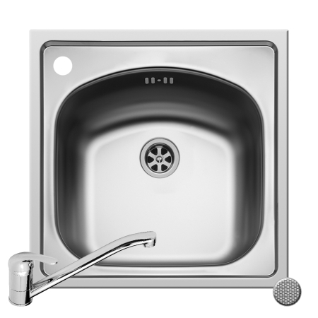 CHIUVETE - Set 2IN 1 Chiuveta Inox INSET 1B LN + Baterie