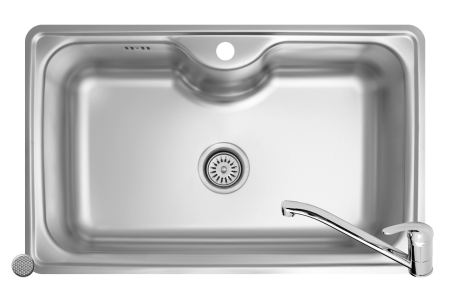CHIUVETE - Set 2IN 1 Chiuveta Inox INSET 1B LN + Baterie