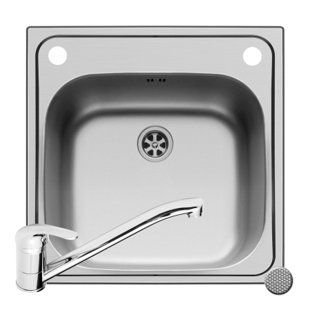 CHIUVETE - Set 2IN 1 Chiuveta Inox INSET 1B LN + Baterie