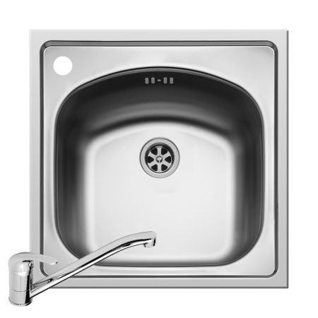 CHIUVETE - Set 2IN 1 Chiuveta Inox INSET 1B SM + Baterie