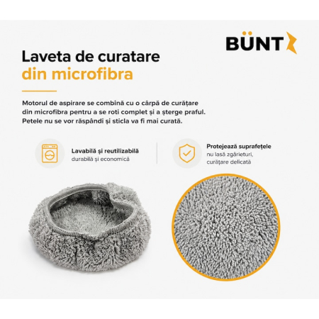 Set 4 lavete microfibra premium pentru robot geamuri, curatare fara urme, lavabile si reutilizabile [3]