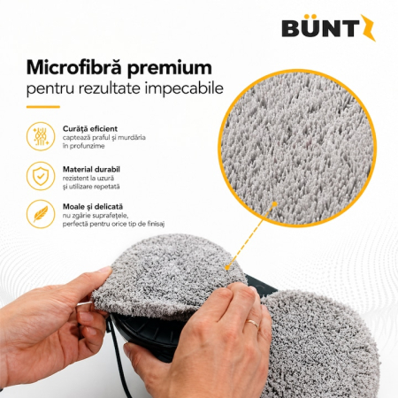 Set 4 lavete microfibra premium pentru robot geamuri, curatare fara urme, lavabile si reutilizabile [2]