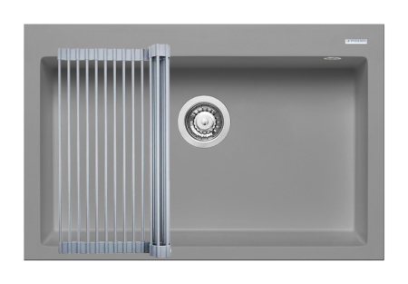 CHIUVETE - Set chiuveta granit ISTROS 76x50 1B Industrial Grey si suport multifunctional ROLL UP