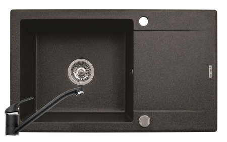 CHIUVETE - Set chiuveta granit MIDO PLUS & baterie ASALIA - Black