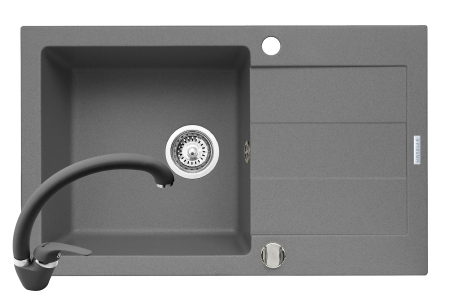 CHIUVETE - Set chiuveta granit SPARTA PLUS & baterie OSSIA - Grey