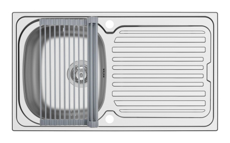 Chiuvete inox - Set chiuveta inox AURORA 1B1D SM si ROLL UP