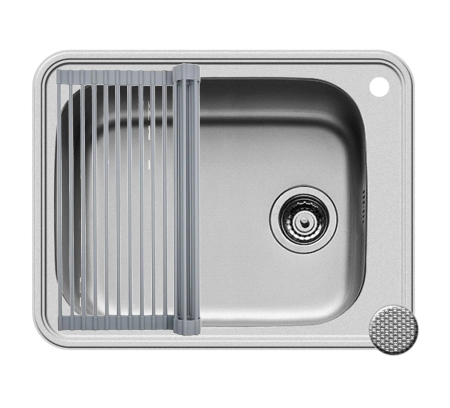 Chiuvete inox - Set chiuveta inox SPACE PLUS 1B si suport multifunctional ROLL UP