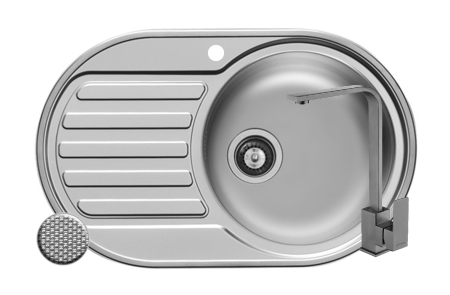 Chiuvete inox - Set chiuveta inox SR MINI 1B1D DR si baterie ECO CECILIA