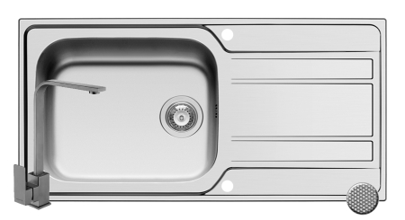 Chiuvete inox - Set chiuveta inox ZEDA EXTRA si baterie ECO CECILIA