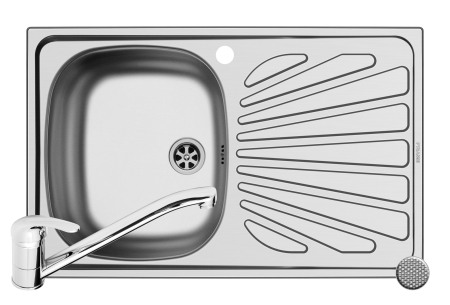 Chiuvete inox - Set CRETA 1B 1D ST LN + ASALIA