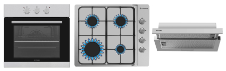 Cuptoare electrice - Set Pyramis 31P Inox, 69 l, 8 functii, Clasa A