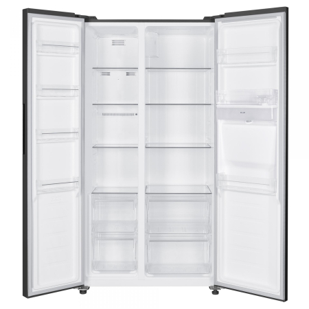 Side by Side Samus SSBX-559NFDE, 439 l, Full No Frost, Dozator de apa, Clasa E, Negru-inox [1]