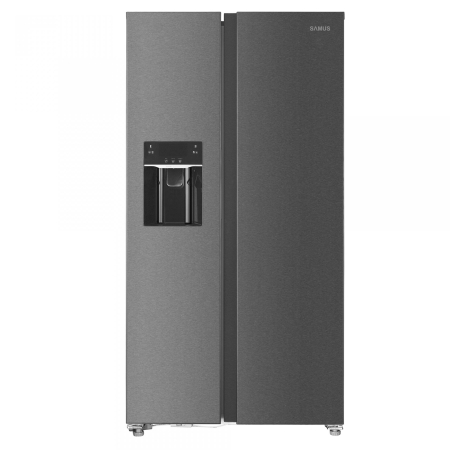 Aparate frigorifice - Side by Side Samus SSX-670NFIDE, 513 l, Full No Frost, Dozator de apa, Clasa E, Inox