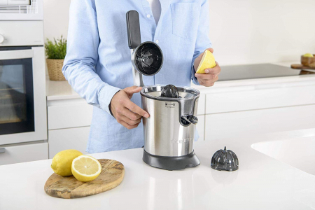 Storcator Taurus de citrice Easy Press 160, 160W, 2 Conuri, 2 Site, Anti-picurare, Negru / Inox [9]