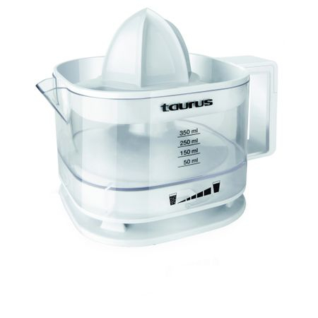 Storcatoare - Storcator Taurus de citrice TC 350, 25W, 0.35 l, Rotire dual sens, Selector cantitatea de pulpa, Indicator de nivel, Alb