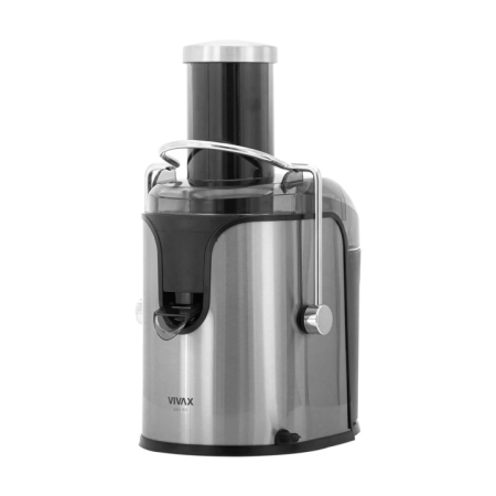 Storcatoare - Storcator de fructe si legume, VIVAX AJ-800, putere 800 W, diametru tub 7.5 cm, recipiente de suc si pulpa, Inox, Argintiu