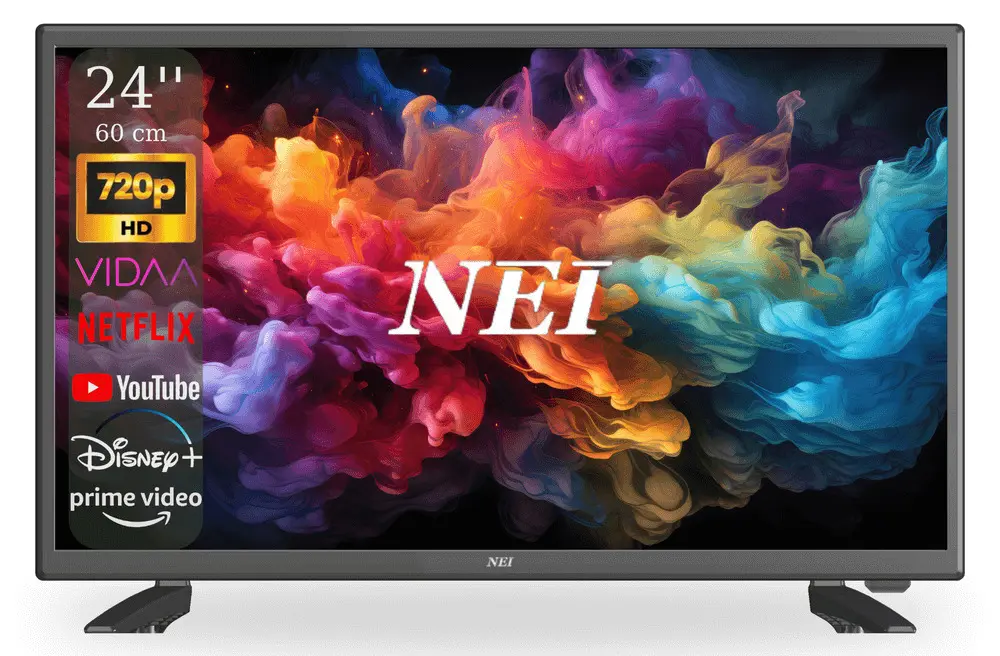 Televizoare LED - Televizor HD SMART VIDAA NEI 24NE4900, 60 cm, Clasa E, Negru