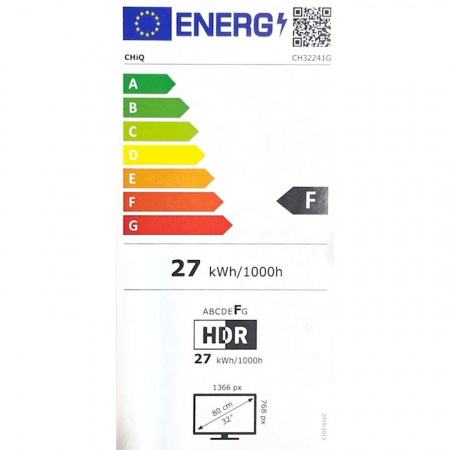 Televizor LED Smart CHIQ CH32241G, 80 cm, HD Ready, Sistem de operare Android, Negru [1]