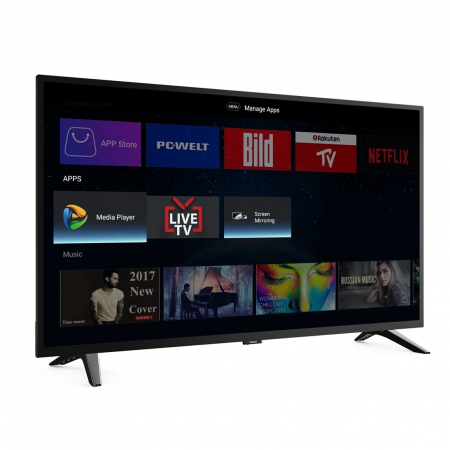 Televizor LED Smart VIVAX TV-43S61T2S2SM, HD, 109 cm, Clasa F, Negru [1]