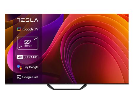Tesla Google TV DLED 55E655BUS, 139 cm, UHD, blackDVB-T/T2/C/S/S2, 250cd/m2, VESA 200x300 mm [12]