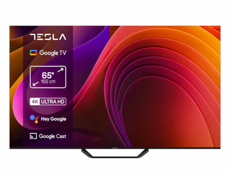 Televizoare - Televizor LED Tesla 65E655BUS, 165 cm, Smart Google TV, UHD, 3x HDMI, 2x USB, VESA, Negru