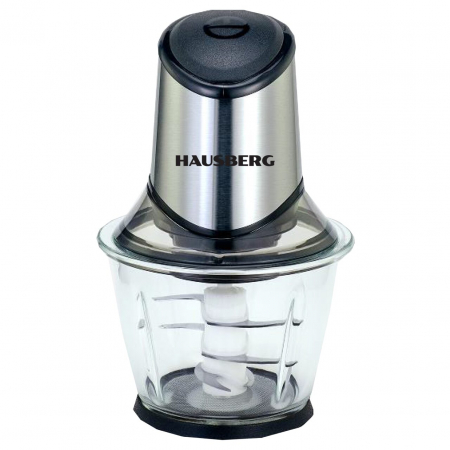 Tocatoare - Tocator electric HAUSBERG HB-4507IN, 400-500W, 1 treapta de viteza, 1.2 litri, bol din sticla, 6 cutite cu lame din otel inoxidabil, argintiuTocator electric HAUSBERG HB-4507IN, 400-500W, 1 treapta de viteza, 1.2 litri, bol din sticla, 6 cutite cu lame din otel inoxidabil, argintiu