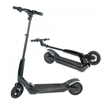 PROMOTII - Trotineta electrica Freewheel Rider T1, Viteza 20 km/h, Autonomie 25 km, Motor 300W, Aplicatie smartphone, Roti gonflabile 8 inch, Negru