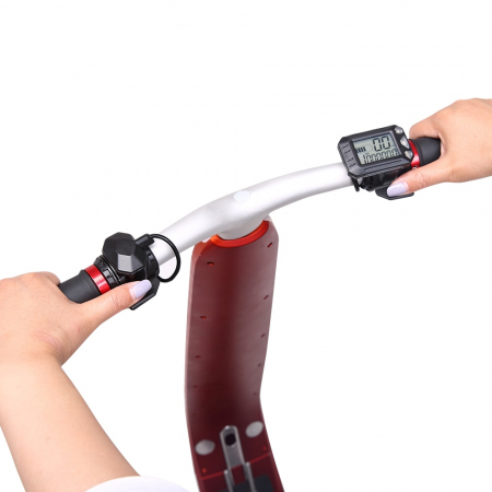 Trotineta electrica Freewheel Rider Trends Rosu, Roata fata 8 inch, Autonomie 30KM, Baterie LG, Viteza 25 KM/h, Motor 250W Brushless, Conctare Bluetooth, Difuzor 3W, Afisaj Electronic, Greutate maxima 120KG [2]