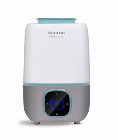 PROMOTII - Umidificator de aer Taurus Brume Paradise, Aromaterapie, 25 W, Timer, 285 ml/h, 3 L (Alb/Gri)
