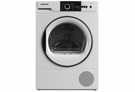 Uscatoare Rufe - Uscator de rufe Heinner HHPD-V7T1CHA++, Pompa de caldura, 7 kg, 15 programe, Clasa A++, Display LED, Lumina cuva, Indicator curatare filtru scame, Indicator rezervor colectare apa plin, Blocare acces copii, Alb