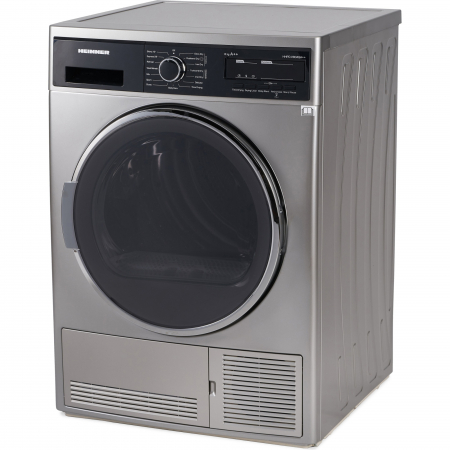 Uscator de rufe Heinner HHPD-V804SA++, Pompa caldura, 8 kg, Display LED, Lumina cuva, Anti-sifonare, Clasa A++, Argintiu [1]