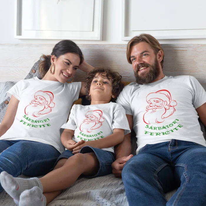 set tricouri personalizate Craciun familie