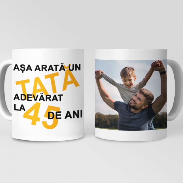 Cana personalizata tata cu poza si varsta-Deyu [2]